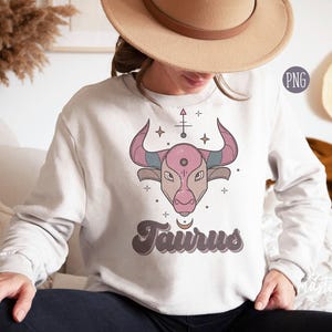 Sterrenbeeld Stier, retrosublimaties, hemels png, sterrenbeeld png, astrologie png, stier png, retro sublimatieontwerp, shirtontwerp