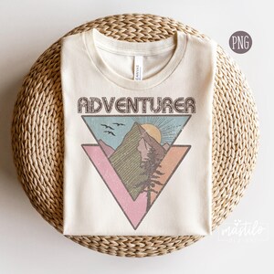 Adventure Png, Adventure Sublimation Design, Retro Png, Vintage Sublimation, Hippie Sublimation, Digital Download, Vacation PNG, Distressed image 3