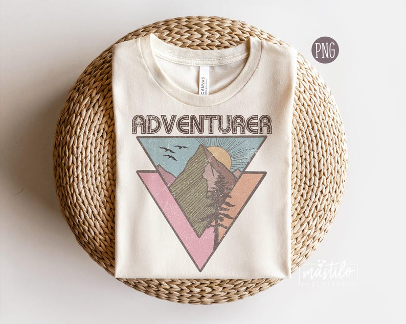 Adventure Png, Adventure Sublimation Design, Retro Png, Vintage Sublimation, Hippie Sublimation, Digital Download, Vacation PNG, Distressed image 3
