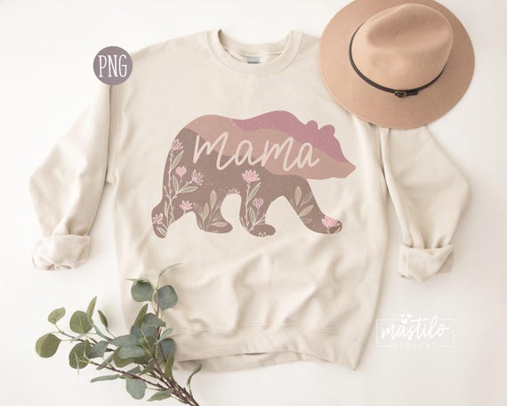 Mama Bear Png, Boho Sublimation Design, Boho Png, Mom Life, Vintage PNG, Sublimation Design Download, Sublimation designs, Groovy Mama Png