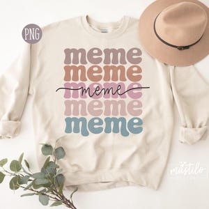 Meme Boho Distressed Stacked png, Sublimation designs, Meme Sublimation PNG, Boho Meme sublimation Design, Boho png designs, Groovy Meme Png