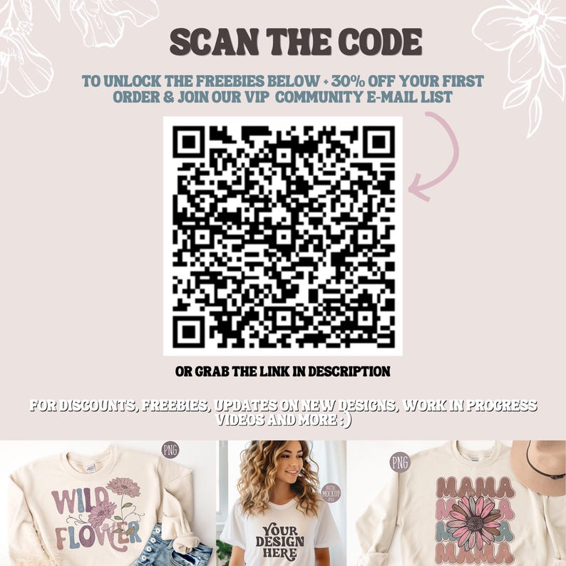 a white shirt with a qr code on it