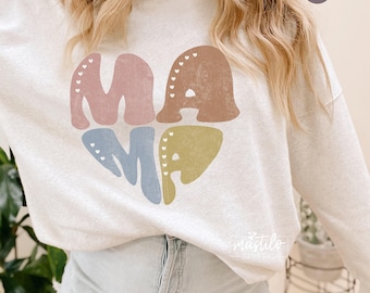 Mama Png, download di sublimazione, disegni di Boho Mama png, Boho Sublimation, Mom png, Hippie PNG, Retro png, Boho Mama sublimazione Design