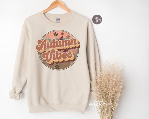 Autumn Vibes Retro Png, Fall Retro Screen Print Designs, Retro Fall Png, Autumn PNG, Fall Png Designs, Hippie Boho Retro Autumn Tshirt DTF