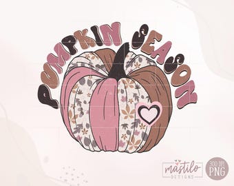 Kürbis Saison Png, Herbst Sublimation Digital Design Download, Kürbis Png, Herbst Blätter Png, Boho Kürbis Png, Herbst Mädchen Png Designs, Retro