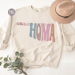Oklahoma PNG, Estado de Oklahoma PNG, Palabra Oklahoma PNG, Imágenes prediseñadas de Oklahoma, Diseños de sublimación, Diseño de sublimación de Oklahoma, Diseño PNG de estados