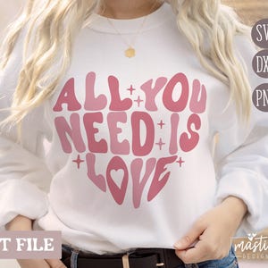 All You Need Is Love Svg, Valentines Groovy SVG, Love SVG, Valentines Retro Svg, Valentines Boho SVG Designs, Boho designs et Groovy retro Svg