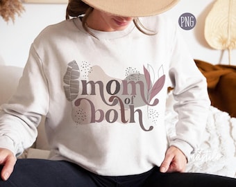 Mama of Both Png, Girl Boy Mama Boho Png, Mom of Both Sublimation, Modern Abstract, Mother's Day Png, Popular PNG for Shirts, Boho Mama Png