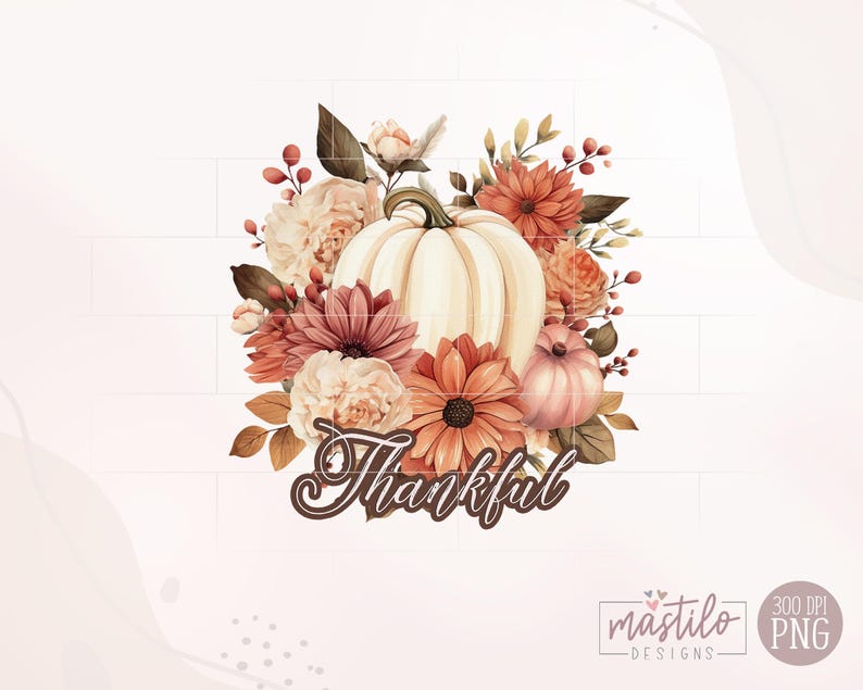 Boho Pumpkin Png, Fall Sublimation Designs, Fall Vibes Png, Thankful Png, Autumn PNG, Fall Png Designs, Fall Pumpkins Sublimation Png image 2