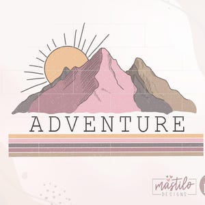Vintage avontuur png, avontuur sublimatie ontwerp, retro png, vintage sublimatie, hippiesublimatie, digitale download, vakantie png afbeelding 2