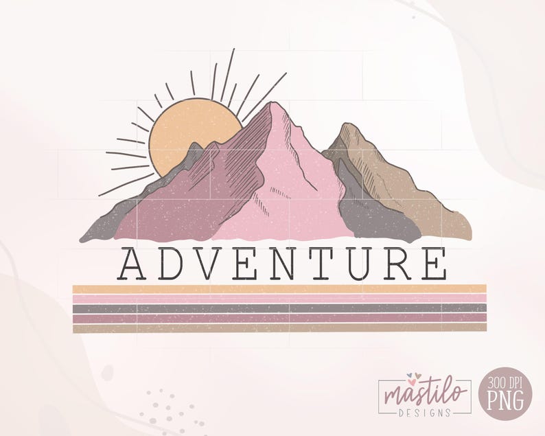 Vintage avontuur png, avontuur sublimatie ontwerp, retro png, vintage sublimatie, hippiesublimatie, digitale download, vakantie png afbeelding 2