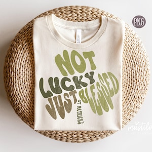 Sublimación de San Patricio, PNG de no suerte, solo bendición, PNG retro de San Patricio, PNG maravilloso, PNG de trébol, sublimaciones de diseños de camisetas de la suerte