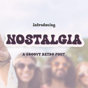Hand Drawn Groovy Retro Font - Nostalgia, Modern Retro Font, Hippie Fonts, Groovy Font, Retro Font for Procreate, Retro Font Canva, 70s Font