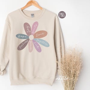 Daisy Flower PNG, Affirmation Png, Boho png designs, Boho Sublimation, Inspirational Png Designs, Retro Sublimations, Retro png, Boho PNG image 2