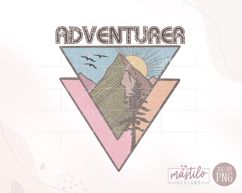 Adventure Png, Adventure Sublimation Design, Retro Png, Vintage Sublimation, Hippie Sublimation, Digital Download, Vacation PNG, Distressed image 2