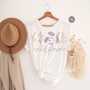 Design de sublimação de flores silvestres, desenho de linha de flores silvestres, downloads de sublimação, designs png Boho, sublimação Boho, flor png, Boho PNG