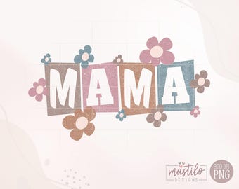 Mama Sublimation PNG, Muttertag Png, Groovy Mama Png Sublimationsentwürfe, Boho Mama Sublimationsentwurf, Boho Png Designs, Retro Mama Png