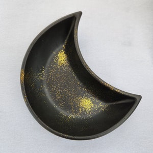 Moon Ring Dish Jewelry Holder Heart Cute moon gold Jewelry Dish Ring Tray Jesmonite