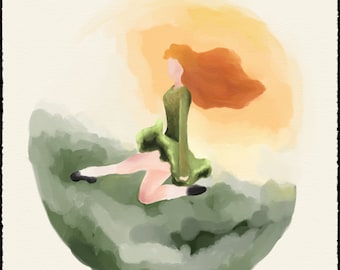 Irish Dancing, Digital Art, Digital Download, Watercolor