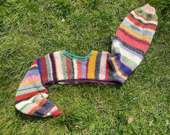 Strickanleitung – Akkordeon Pullover (Supercrop Pattern Scrap Project Bodiless Sweater)