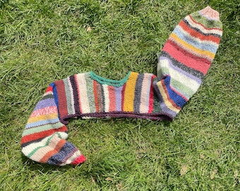 Knitting Pattern – Accordion Jumper (Supercrop Pattern Scrap Project Bodiless Sweater)