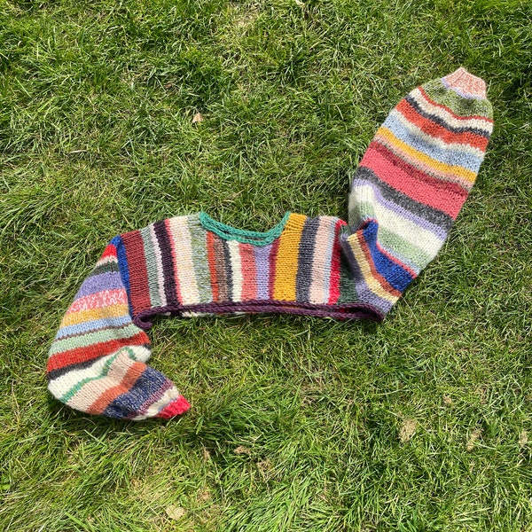 Knitting Pattern – Accordion Jumper (Supercrop Pattern Scrap Project Bodiless Sweater)