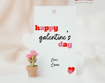 Galentine's Day Cookie Tag: Printable Valentine Favor (PDF)