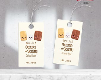 S'mores Back to School Favor Tag: Printable Student Gift (2" x 3.5")