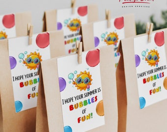 End of School Year Bubbles Gift Tag (Digital Download)