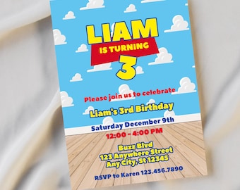 Boy Story Birthday Invitation: Editable Kids Party Invite (Digital)