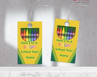Crayon Back to School Favor Tag | Printable Teacher Gift (B2SPE)