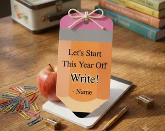 First Day of School Pencil Gift Tag Printable (Digital Download) - B2SPE
