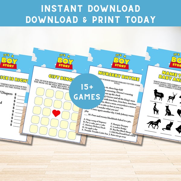 Baby Shower Games Boy - Etsy