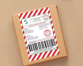 North Pole Christmas Label | Santa Gift Delivery (Printable)