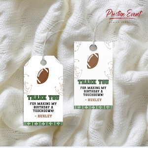 Etiquetas de recuerdo para fiesta de fútbol: Tema deportivo editable (descarga digital)