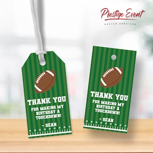 Football Party Favor Tag, Football Gift Tag, Football Thank You Tags, Football Favor Tags, Football Birthday, Party Favor Bags Tag - PEFO2