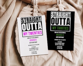Straight Outta Einladung: 90er Jahre Hip Hop Geburtstag (Digital)
