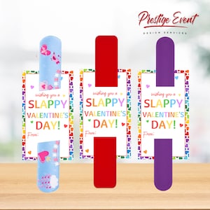 Slap Bracelet Valentine&#39;s Day Printable, Slap Valentine, Valentine Tag, Class Valentine, Bracelet Valentine Slappy Valentine - VAL