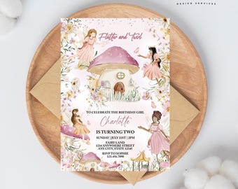 Invitación de cumpleaños de hadas fantásticas: Fiesta en el jardín encantado (Descarga digital)