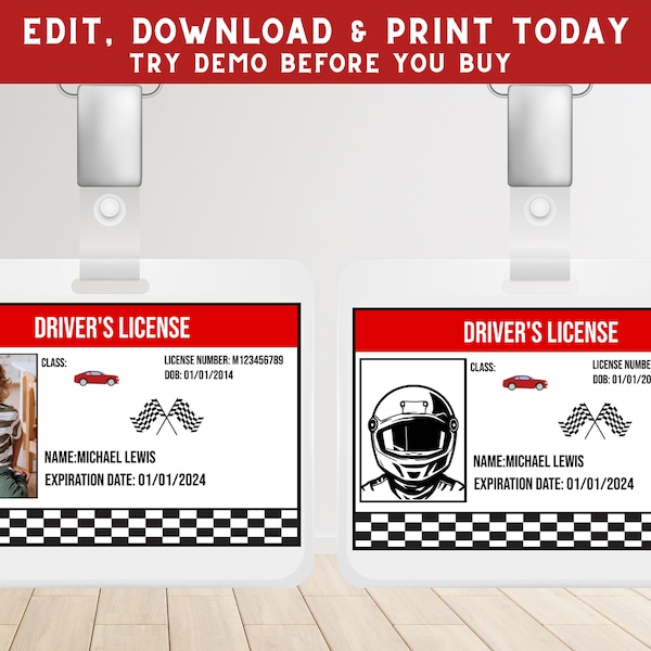 Pretend Printable Driver License Etsy