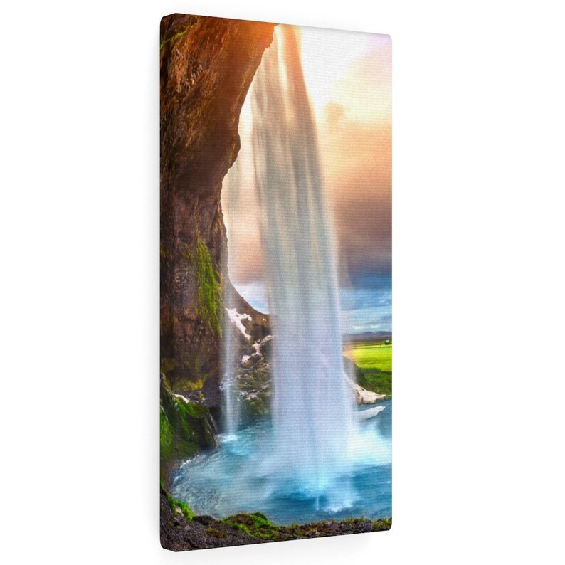 Right Of 2 Waterfall Canvas Gallery Wrap Collage Visual Arts Materials Hamaguri Co Jp