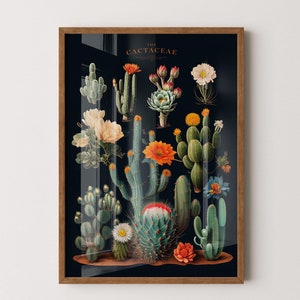 Kaktus Posterdruck, Kakteen Poster, Sukkulenten Wandkunst, Sukkulenten Poster