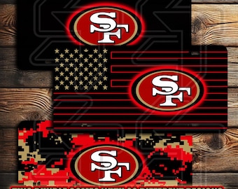 San Francisco voetbalnummerplaat png-bundel | 22 sublimatieontwerpen