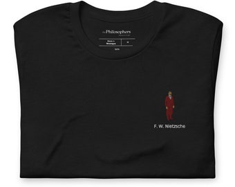 Nietzsche - T-shirt unisexe avec broderie (100% coton)