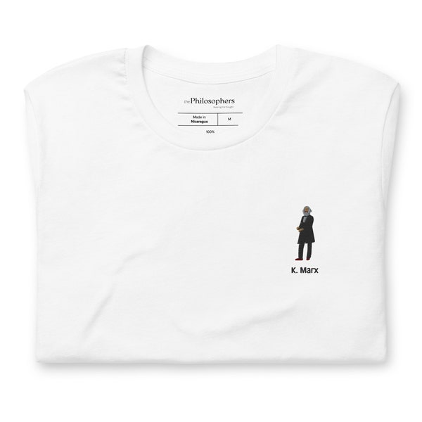 Marx - T-shirt unisex con ricamo (100% cotone)