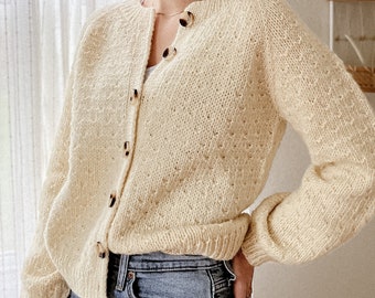 English Knitting Pattern Sorbet Cardi Long Short Sleeve