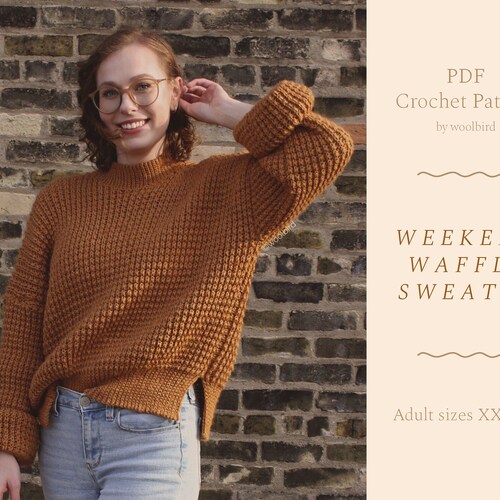 Crochet Pattern the Weekend Waffle Baby Sweater Digital - Etsy