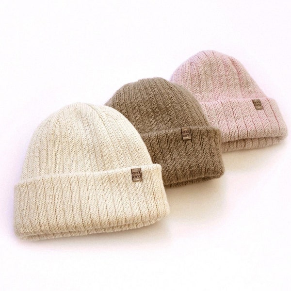 English Knitting Pattern | The Northport Beanie - 8 sizes Newborn to Adult |  Digital PDF | ribbed hat toque boho modern cap fisherman knit