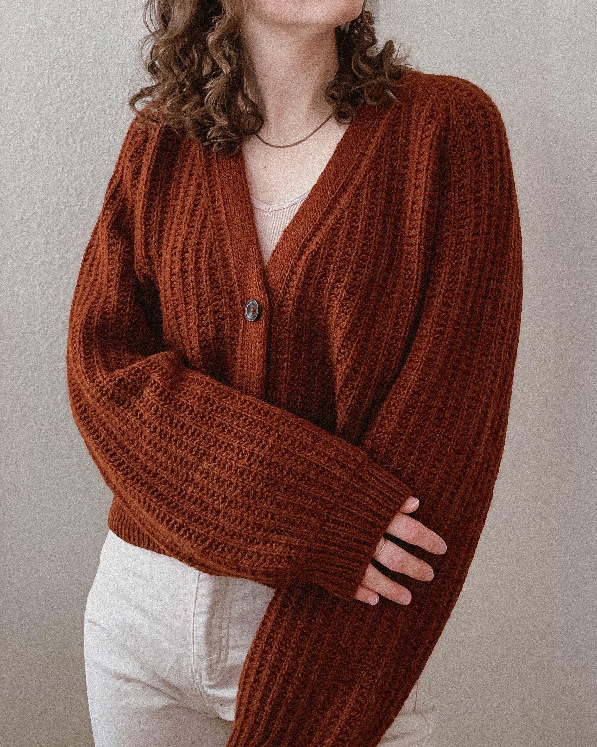 English Knitting Pattern | Mara Cardigan | Digital PDF | Broken Rib ...