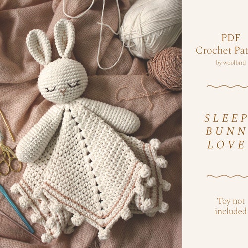 Bunny Lovey Crochet Pattern Bunny Violet Lovey Baby Blanket Etsy